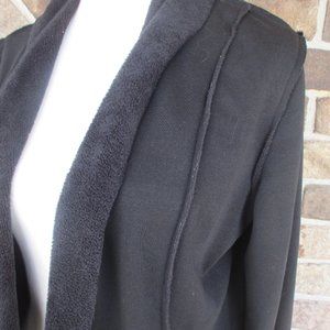 Soft Surroundings Size M Black Fleece Lined Coverup